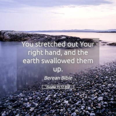 Picture 05 - Exodus 15:12 BSB - You stretched out Your right hand, and the earth - Bible Verse Picture