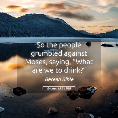 Picture 05 - Exodus 15:24 BSB - So the people grumbled against Moses, saying, - Bible Verse Picture