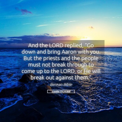 Picture 05 - Exodus 19:24 BSB - And the LORD replied, “Go down and bring Aaron - Bible Verse Picture
