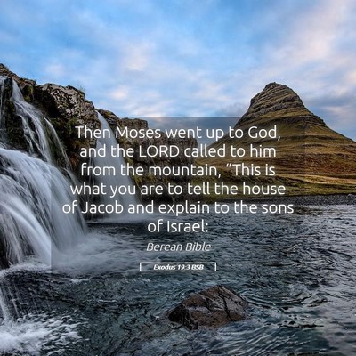 Picture 05 - Exodus 19:3 BSB - Then Moses went up to God, and the LORD called to - Bible Verse Picture