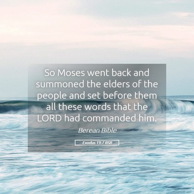 Picture 05 - Exodus 19:7 BSB - So Moses went back and summoned the elders of the - Bible Verse Picture