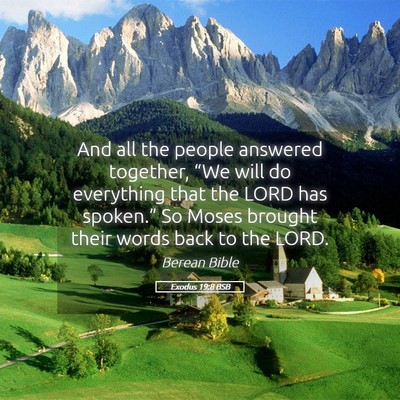Picture 05 - Exodus 19:8 BSB - And all the people answered together, “We will - Bible Verse Picture