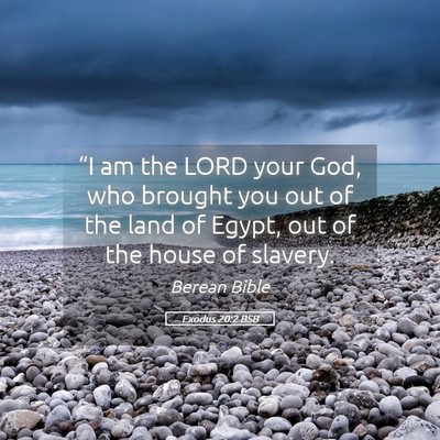 Picture 05 - Exodus 20:2 BSB - “I am the LORD your God, who brought you out of - Bible Verse Picture