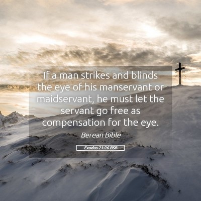 Picture 05 - Exodus 21:26 BSB - If a man strikes and blinds the eye of his - Bible Verse Picture