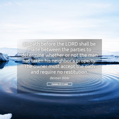 Picture 05 - Exodus 22:11 BSB - an oath before the LORD shall be made between the - Bible Verse Picture