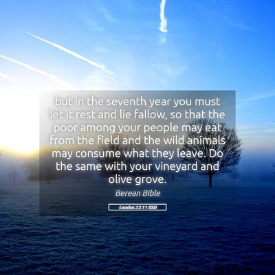 Picture 05 - Exodus 23:11 BSB - but in the seventh year you must let it rest and - Bible Verse Picture