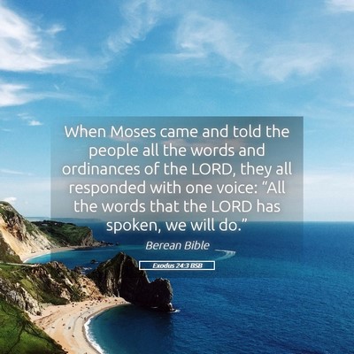 Picture 05 - Exodus 24:3 BSB - When Moses came and told the people all the words - Bible Verse Picture