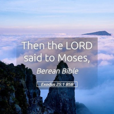 Picture 05 - Exodus 25:1 BSB - Then the LORD said to - Bible Verse Picture