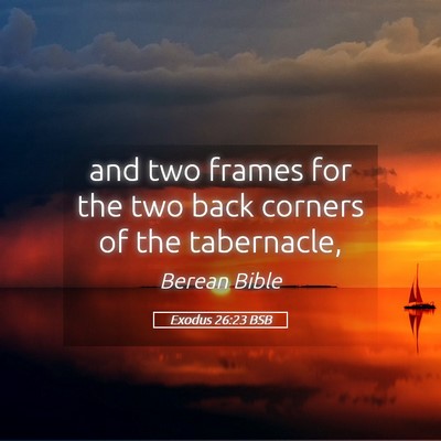 Picture 05 - Exodus 26:23 BSB - and two frames for the two back corners of the - Bible Verse Picture