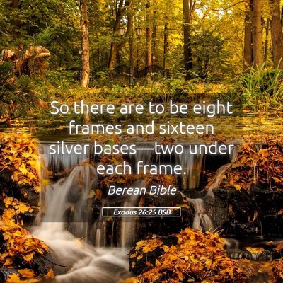 Picture 05 - Exodus 26:25 BSB - So there are to be eight frames and sixteen - Bible Verse Picture