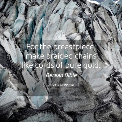 Picture 05 - Exodus 28:22 BSB - For the breastpiece, make braided chains like - Bible Verse Picture