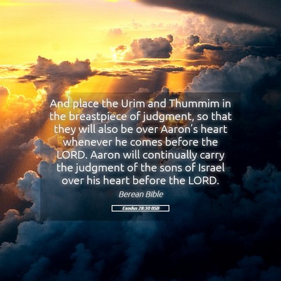 Picture 05 - Exodus 28:30 BSB - And place the Urim and Thummim in the breastpiece - Bible Verse Picture