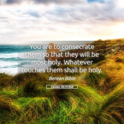 Picture 05 - Exodus 30:29 BSB - You are to consecrate them so that they will be - Bible Verse Picture