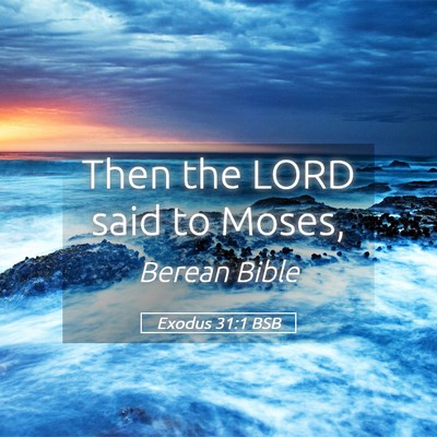 Picture 05 - Exodus 31:1 BSB - Then the LORD said to - Bible Verse Picture