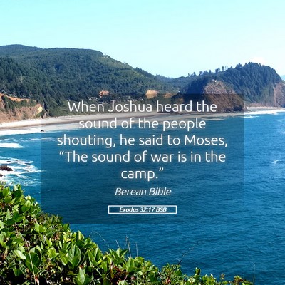 Picture 05 - Exodus 32:17 BSB - When Joshua heard the sound of the people - Bible Verse Picture