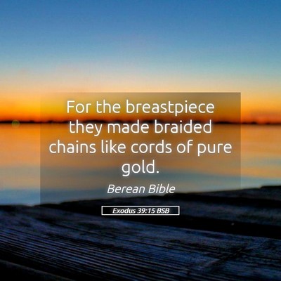 Picture 05 - Exodus 39:15 BSB - For the breastpiece they made braided chains like - Bible Verse Picture