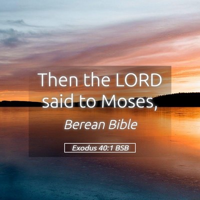 Picture 05 - Exodus 40:1 BSB - Then the LORD said to - Bible Verse Picture