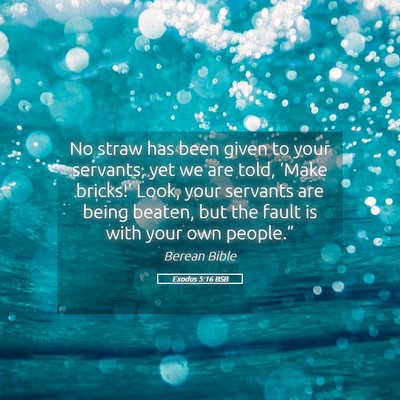 Picture 05 - Exodus 5:16 BSB - No straw has been given to your servants, yet we - Bible Verse Picture
