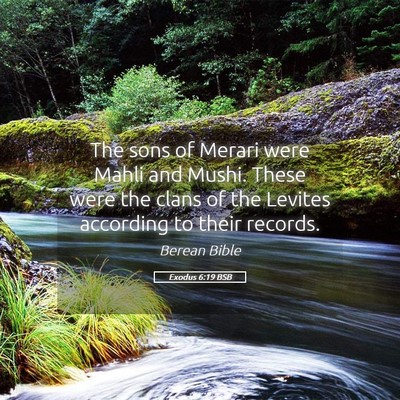 Picture 05 - Exodus 6:19 BSB - The sons of Merari were Mahli and Mushi. These - Bible Verse Picture