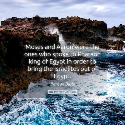 Picture 05 - Exodus 6:27 BSB - Moses and Aaron were the ones who spoke to - Bible Verse Picture