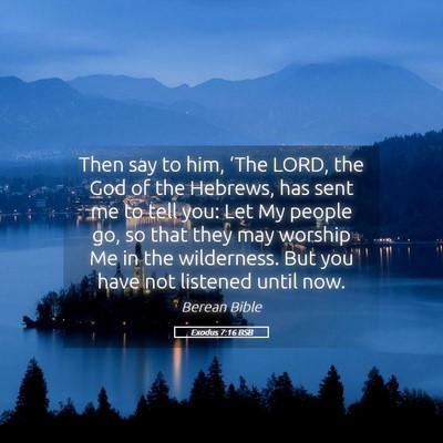 Picture 05 - Exodus 7:16 BSB - Then say to him, ‘The LORD, the God of the - Bible Verse Picture
