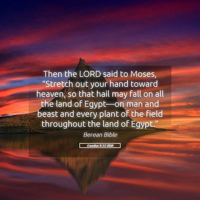 Picture 05 - Exodus 9:22 BSB - Then the LORD said to Moses, “Stretch out your - Bible Verse Picture