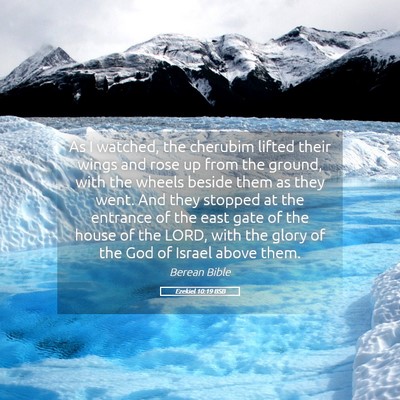 Picture 05 - Ezekiel 10:19 BSB - As I watched, the cherubim lifted their wings and - Bible Verse Picture