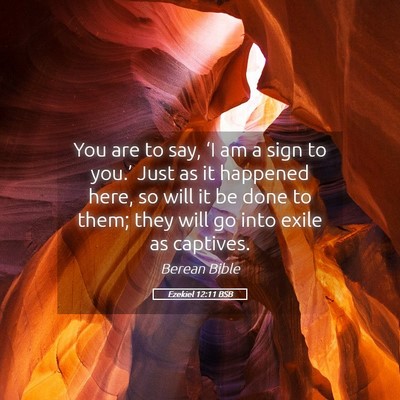 Picture 05 - Ezekiel 12:11 BSB - You are to say, ‘I am a sign to you.’ Just as - Bible Verse Picture
