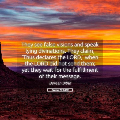 Picture 05 - Ezekiel 13:6 BSB - They see false visions and speak lying - Bible Verse Picture
