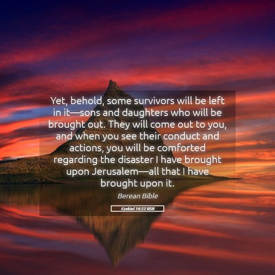 Picture 05 - Ezekiel 14:22 BSB - Yet, behold, some survivors will be left in - Bible Verse Picture