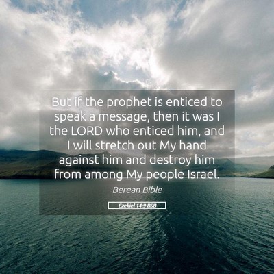 Picture 05 - Ezekiel 14:9 BSB - But if the prophet is enticed to speak a message, - Bible Verse Picture