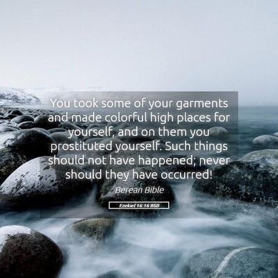 Picture 05 - Ezekiel 16:16 BSB - You took some of your garments and made colorful - Bible Verse Picture