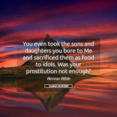 Picture 05 - Ezekiel 16:20 BSB - You even took the sons and daughters you bore to - Bible Verse Picture