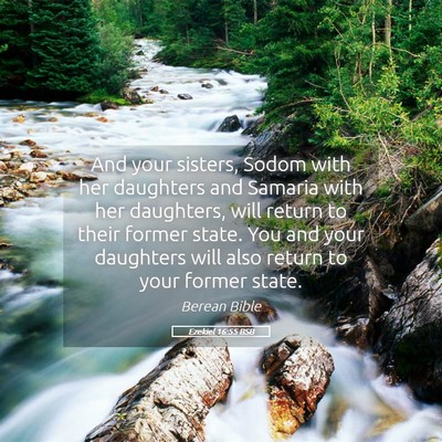 Picture 05 - Ezekiel 16:55 BSB - And your sisters, Sodom with her daughters and - Bible Verse Picture