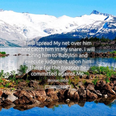 Picture 05 - Ezekiel 17:20 BSB - I will spread My net over him and catch him in My - Bible Verse Picture