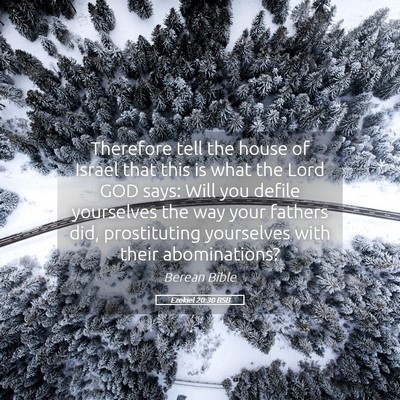 Picture 05 - Ezekiel 20:30 BSB - Therefore tell the house of Israel that this is - Bible Verse Picture