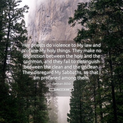 Picture 05 - Ezekiel 22:26 BSB - Her priests do violence to My law and profane My - Bible Verse Picture