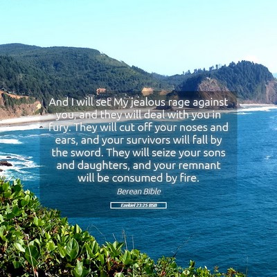 Picture 05 - Ezekiel 23:25 BSB - And I will set My jealous rage against you, and - Bible Verse Picture