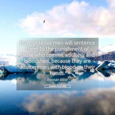 Picture 05 - Ezekiel 23:45 BSB - But righteous men will sentence them to the - Bible Verse Picture