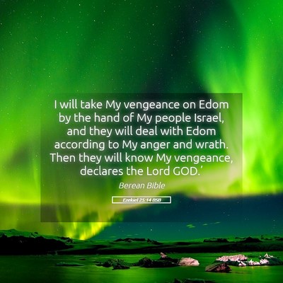 Picture 05 - Ezekiel 25:14 BSB - I will take My vengeance on Edom by the hand of - Bible Verse Picture