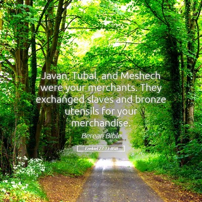 Picture 05 - Ezekiel 27:13 BSB - Javan, Tubal, and Meshech were your merchants. - Bible Verse Picture