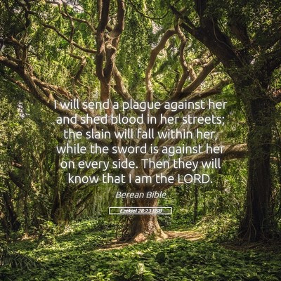 Picture 05 - Ezekiel 28:23 BSB - I will send a plague against her and shed blood - Bible Verse Picture