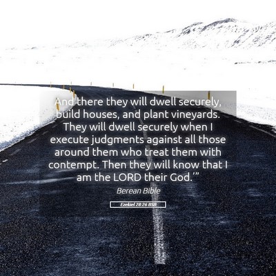 Picture 05 - Ezekiel 28:26 BSB - And there they will dwell securely, build houses, - Bible Verse Picture