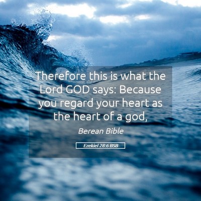 Picture 05 - Ezekiel 28:6 BSB - Therefore this is what the Lord GOD says: Because - Bible Verse Picture