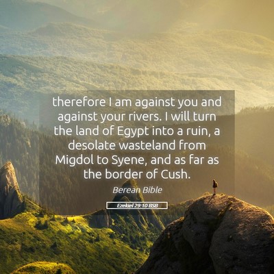 Picture 05 - Ezekiel 29:10 BSB - therefore I am against you and against your - Bible Verse Picture
