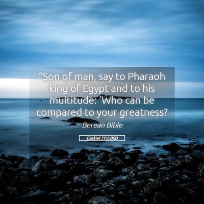Picture 05 - Ezekiel 31:2 BSB - “Son of man, say to Pharaoh king of Egypt and - Bible Verse Picture