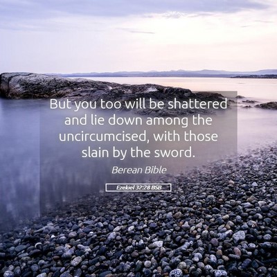 Picture 05 - Ezekiel 32:28 BSB - But you too will be shattered and lie down among - Bible Verse Picture