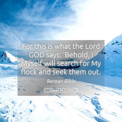 Picture 05 - Ezekiel 34:11 BSB - For this is what the Lord GOD says: ‘Behold, I - Bible Verse Picture