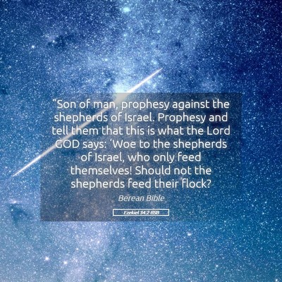 Picture 05 - Ezekiel 34:2 BSB - “Son of man, prophesy against the shepherds of - Bible Verse Picture