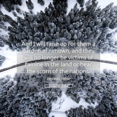 Picture 05 - Ezekiel 34:29 BSB - And I will raise up for them a garden of renown, - Bible Verse Picture
